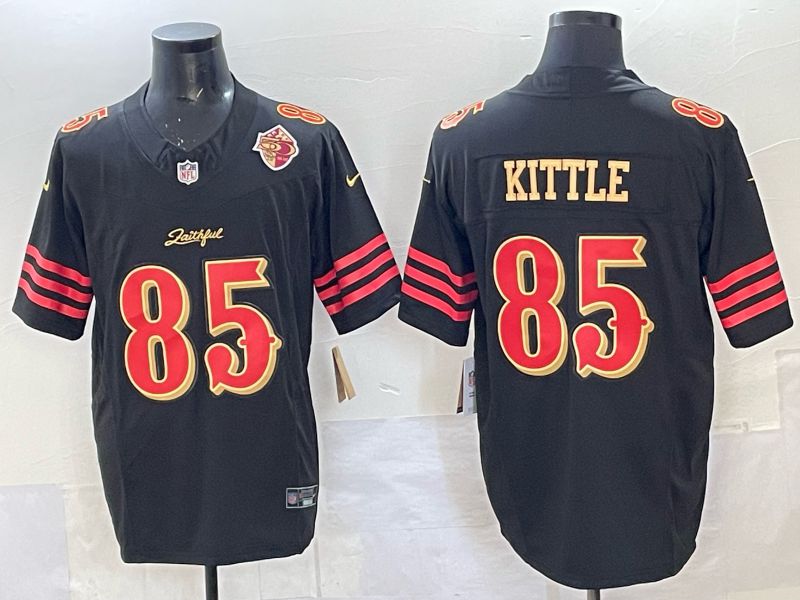 Men Nike San Francisco 49ers #85 Kittle black Limited NFL 2025 Jersey 0017